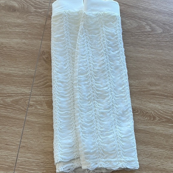 Lulus Cream Ruffled Mini Pencil Skirt for Cocktail - Picture 6 of 6